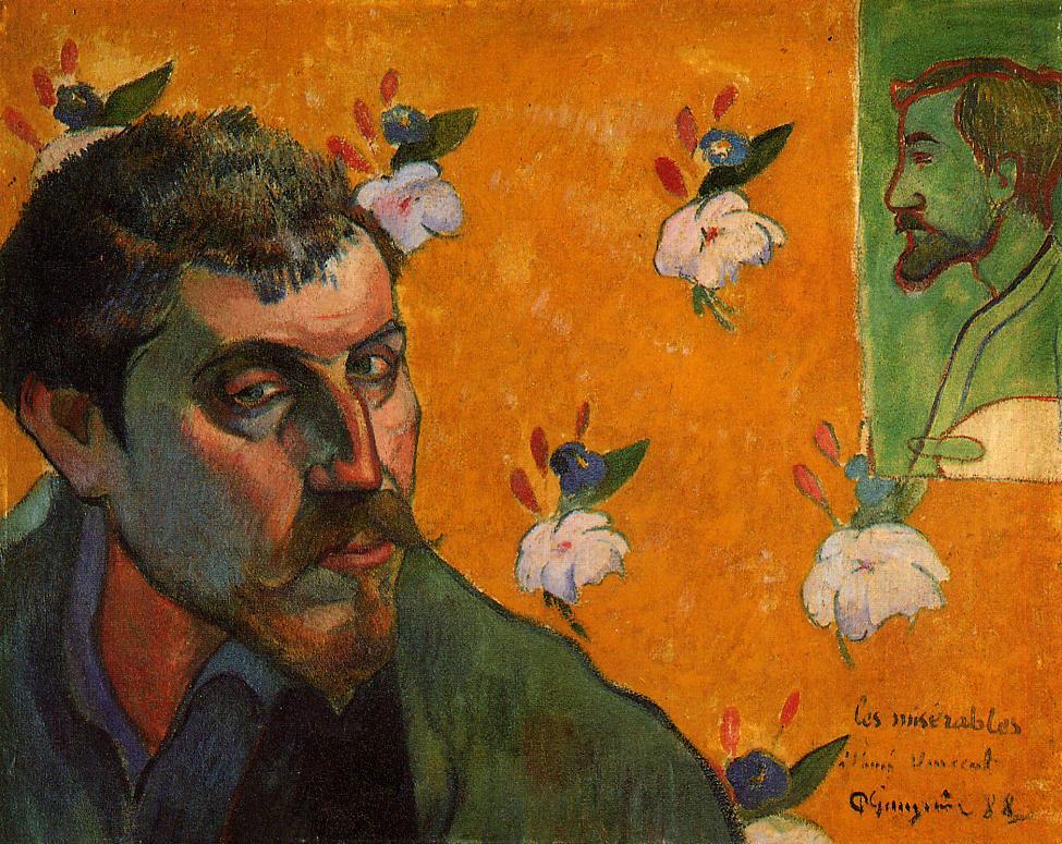 Поль Гоген Автопортрет посвященный Винсенту Ван Гогу (Отверженные)-1888
